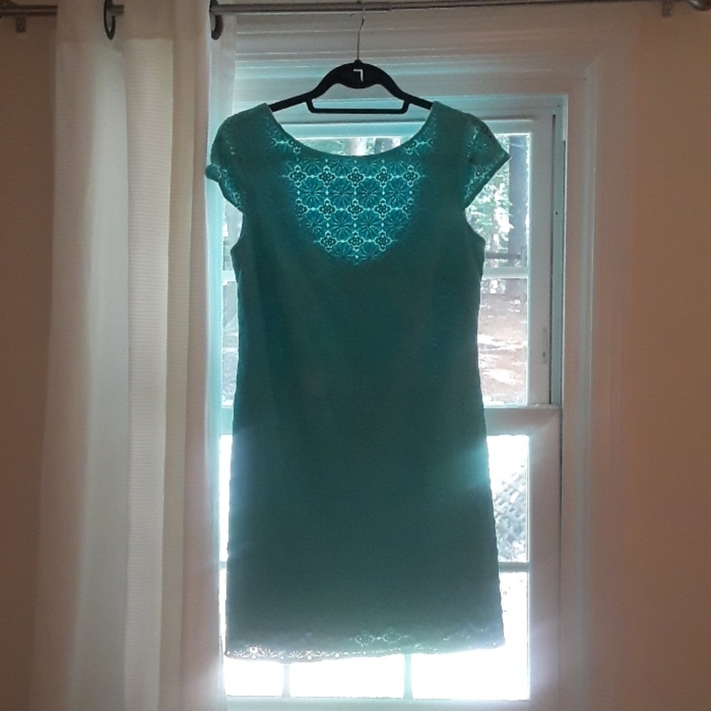 Lilly Pulitzer Turquiose Embroidered Dress